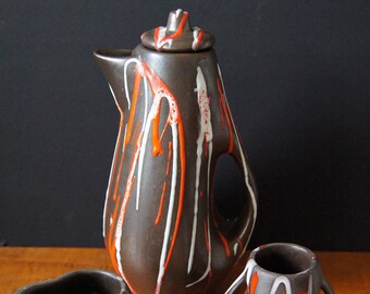 Mid Century Laurentian Pottery Coffee Set – 1970s Bauhaus Style