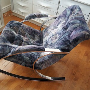 Vintage Bercante Chrome Rocking Chair, Memphis Style - Etsy Canada