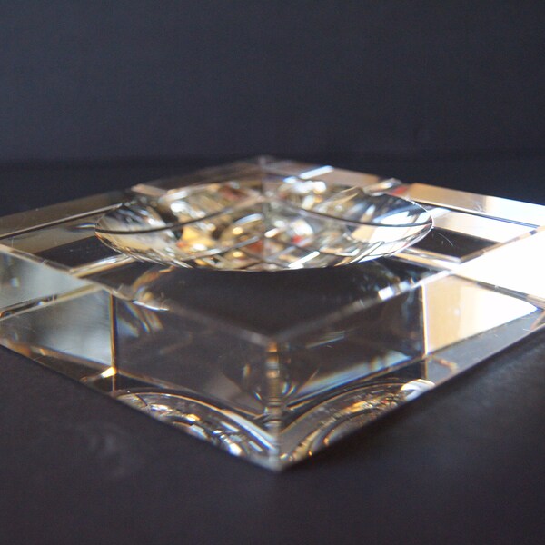 Mid Century Modern Crystal Ashtray