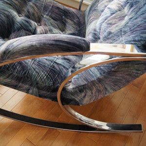 Vintage Bercante Chrome Rocking Chair, Memphis Style - Etsy Canada