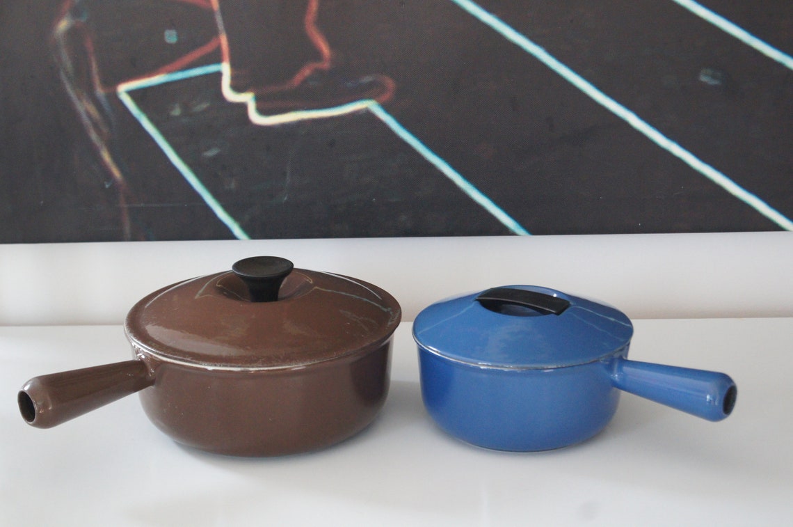 Vintage Le Creuset 20 Brown Cast Iron Pot W/ Lidfrench Le Etsy