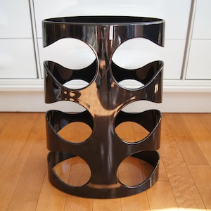 Vintage Ran Lerner Umbra Black Acrylic 6-Bottle Wine Rack