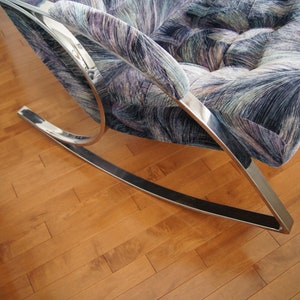 Vintage Bercante Chrome Rocking Chair, Memphis Style - Etsy Canada