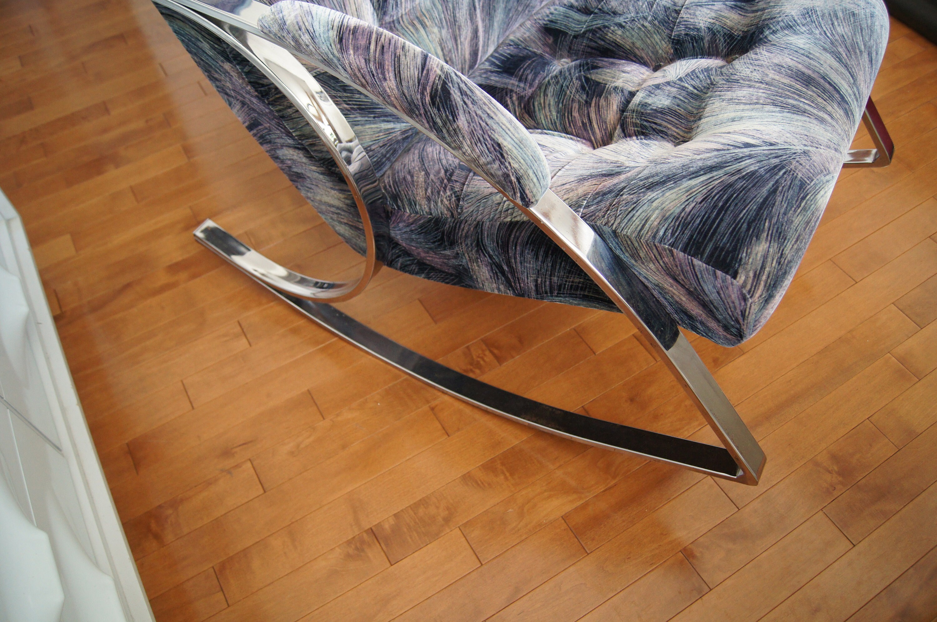 Vintage Bercante Chrome Rocking Chair, Memphis Style - Etsy