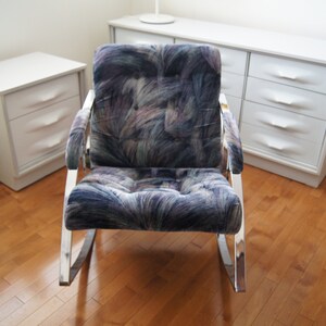 Vintage Bercante Chrome Rocking Chair, Memphis Style - Etsy Canada
