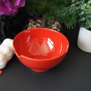 Bol à condiments Waechtersbach rouge vintage - Bol à condiments rouge rétro fabriqué en Allemagne par Waechtersbach