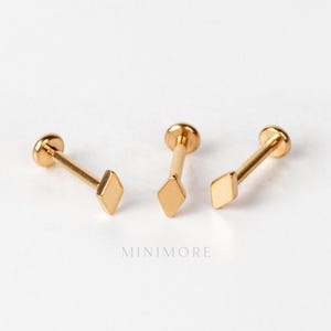 NIEUW! Tiny Ultra Tiny DIamond Labret zonder schroefdraad, pushpins, plaksteenoorbel superklein kraakbeen, plaksteen tragus, neusknop