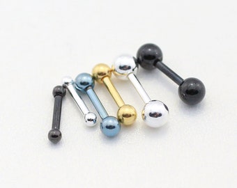 Tiny 2/3/4mm Barbell Ball, Ball Cartilage, Tragus earring, Ball tragus piercing, Barbells, Helix, Conch, Rook, Entire Steel