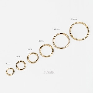 14K Solid Gold Hoop Earring, 4-12mm Huggie hoop, Ear hoops, Cartilage Hoop Earring, Conch Hoops, Helix Hoops, Nose Hoop, Snug, Nose Stud