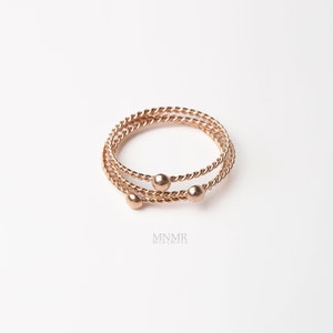 Surgical Steel tiny ball Stacking Ring, Dainty Ring, Tiny Ring, Thin Ring, Skinny Stacking Ring, Plain Gold Ring, Giftforher