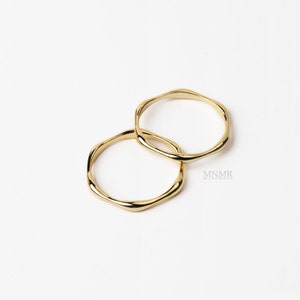 NEW! 925 Sterling Silver Wavy Ring, Wavy Stackable Ring, Tumb Ring, Vermeil Gold Ring, Sterling Silver ring, Giftforher
