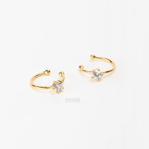 NOUVEAU ! Bijou d'oreille scintillant, Bijou d'oreille en argent, Bijou non percé, Boucle d'oreille chaîne en forme de conque, Bijou d'oreille en forme de conque, Bijou d'oreille en or, Boucle d'oreille Huggie, Boucle d'oreille enveloppante