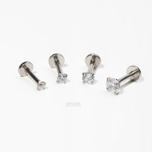 Tiny 2/2.5/3/4mm Bezel Set CZ Stud, Tragus Earring, Tiny Tiny 2/2.5/3/4mm Bezel Set CZ Stud, Tragus Earring, Tiny