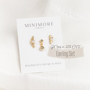 Silver Cartilage Earring Set, Pearl Stud, DangledBarbell, Curved Ball Helix Flatback, Dangled Conch Earring, Lightning Bolt Stud