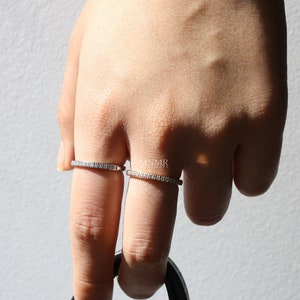 Surgical Steel CZ Stacking Ring, Dainty Ring, Tiny Gold Ring, Thin Ring, Skinny Stacking Ring, Plain Gold Ring, Giftforher