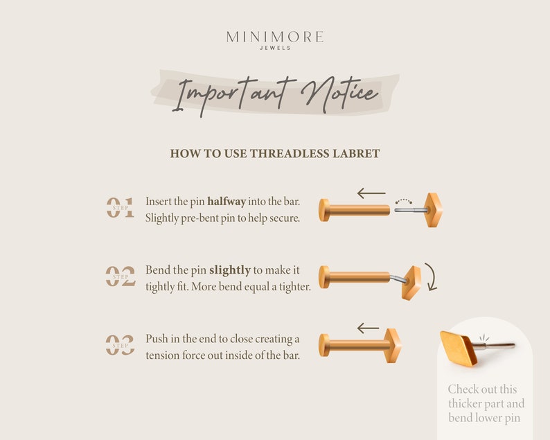 NEW! Tiny Sparkle Lightning Threadless Labret, Push Pin Stud, Tiny ...