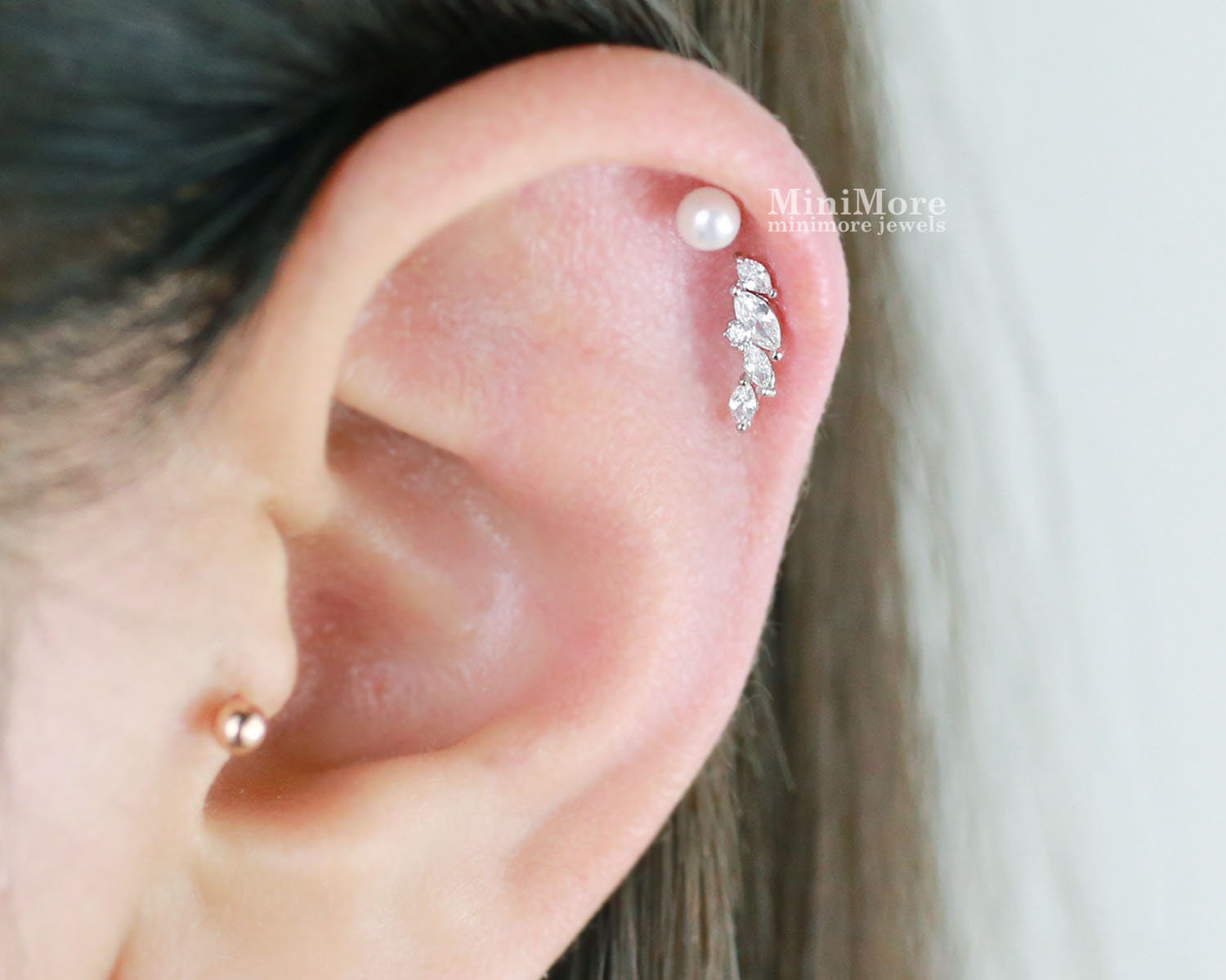 Curved bar earrings helix deals