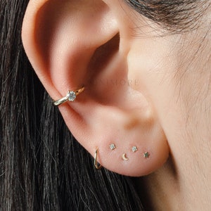 NEW! Sparkly Ear Cuff No Piercing Needed, Silver Ear Cuff, Non Pierced Cuff Earring, Chain Conch Earring, Conch Cuff, Wrapping Earring