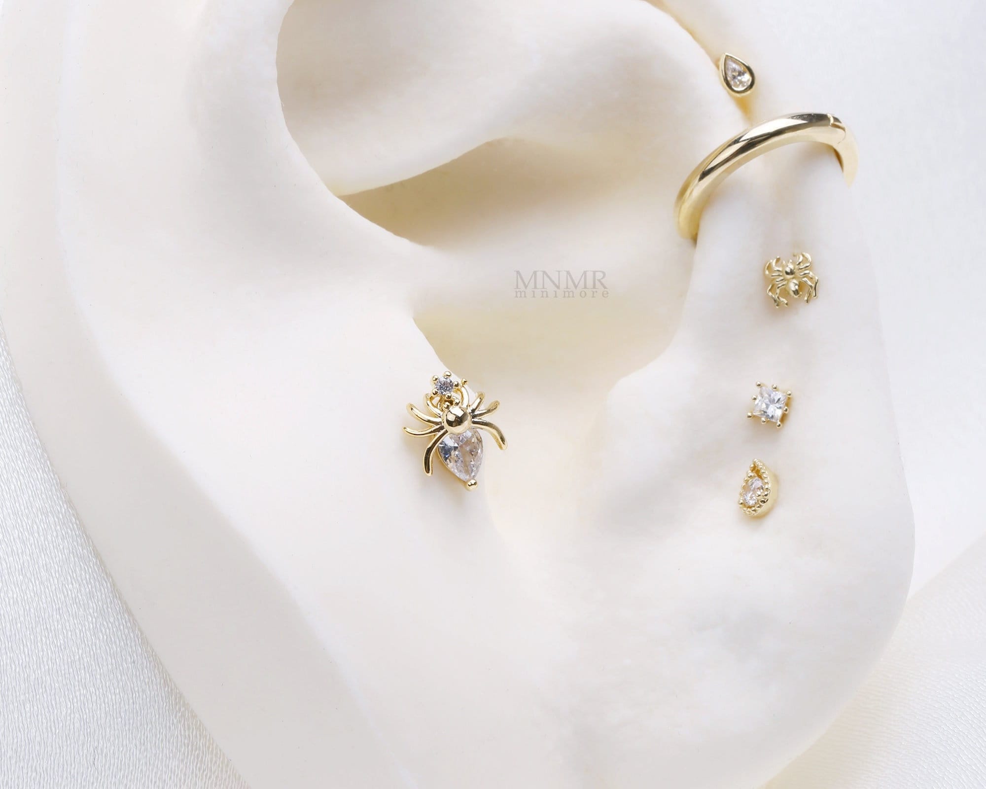 Spider Post Earrings Fine Jewelry for Womens Gift Set Mia Diamonds Sterling Silver Antiqued Cubic-Zirconia CZ Spider Post Earrings Fine Jewelry for Womens Gift Set Mia Diamonds Sterling Silver Antiqued Cubic-Zirconia CZ