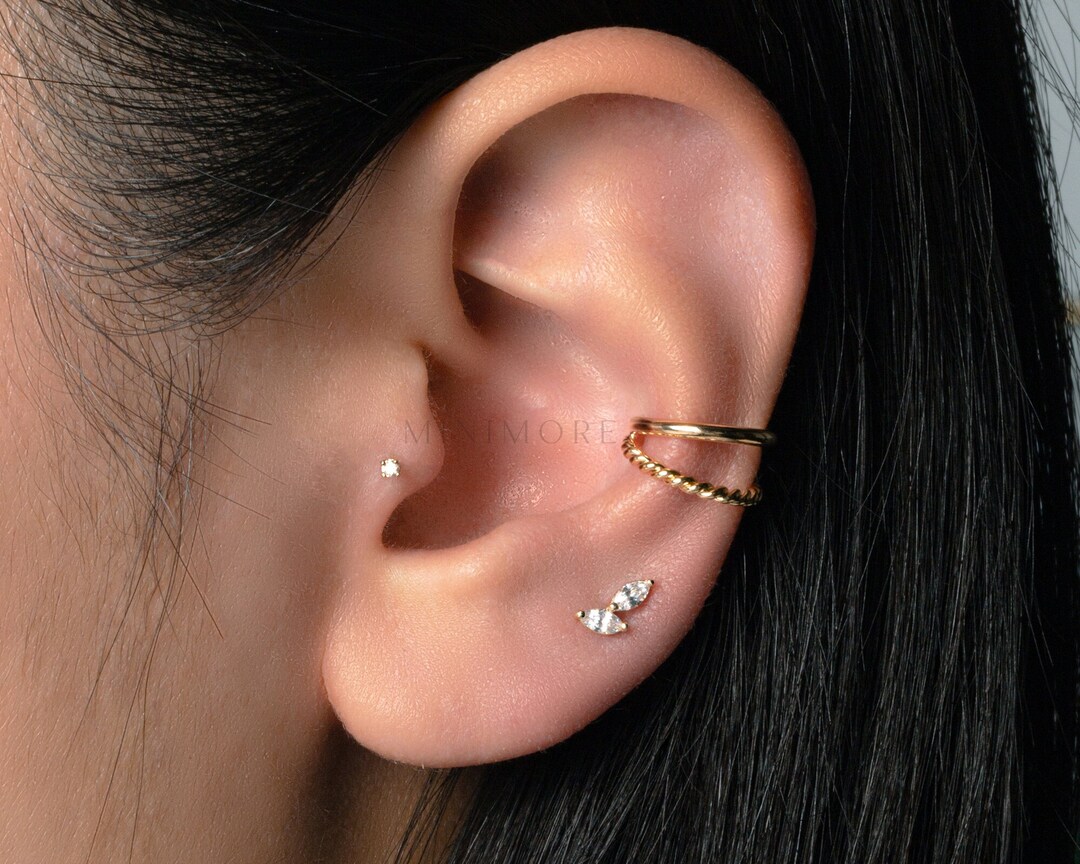 NEW Double Layered Plain Ear Cuff Gold Cuff Non Pierced Etsy