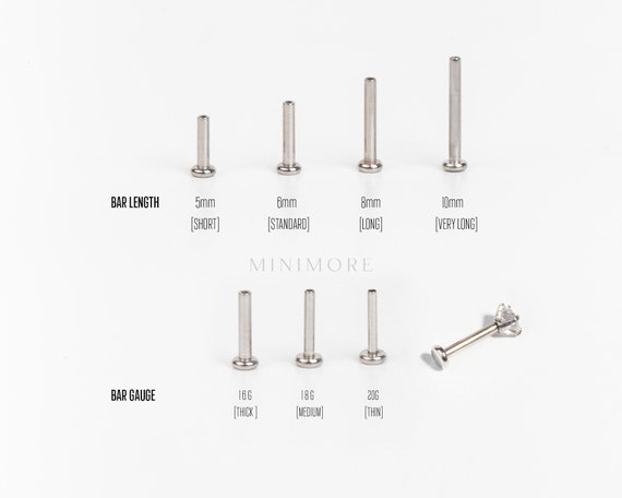 Crystal Bar Threadless Flat Back Stud