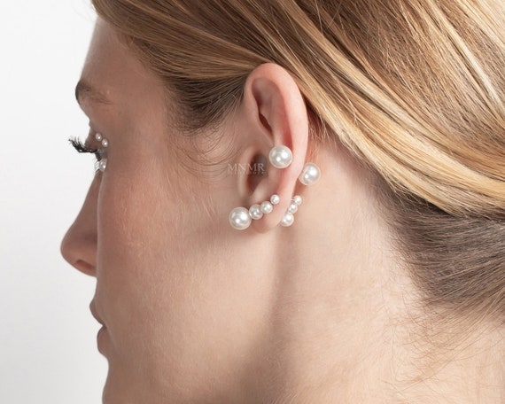 Double Side Pearl Cartilage Earring Pearl Piercing Double Sided Barbell Pearl Helix Earring Conch Stud 3mm 12mm Etsy Canada
