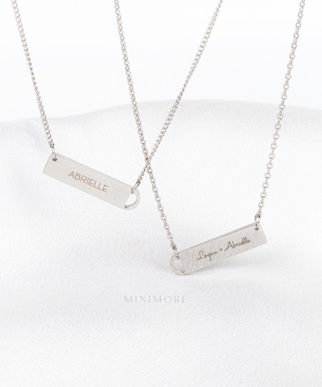 Gravering Personalized 18K Gold Name Plate Necklace, Engraved Jewelry - Etsy