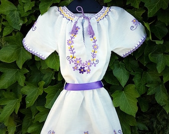 Brand NEW Girl Dresses and Bluses Traditional Folk Art Vintage HANDMADE embroidered and crocheted Colorful Hungarian Matyo 100% Cotton