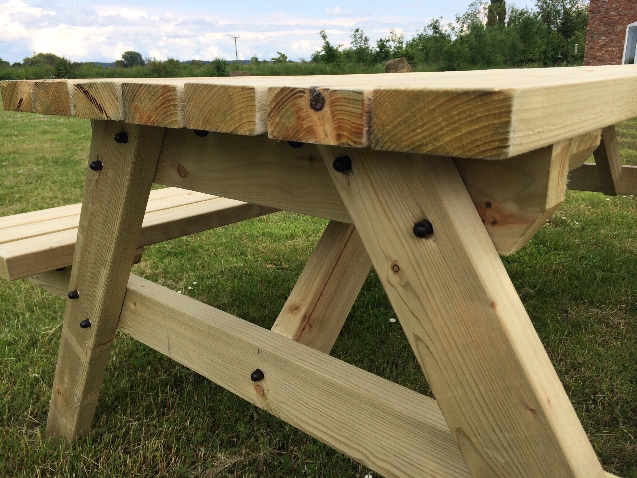 Wooden Picnic Table/bench 6ft Natural Colour Etsy