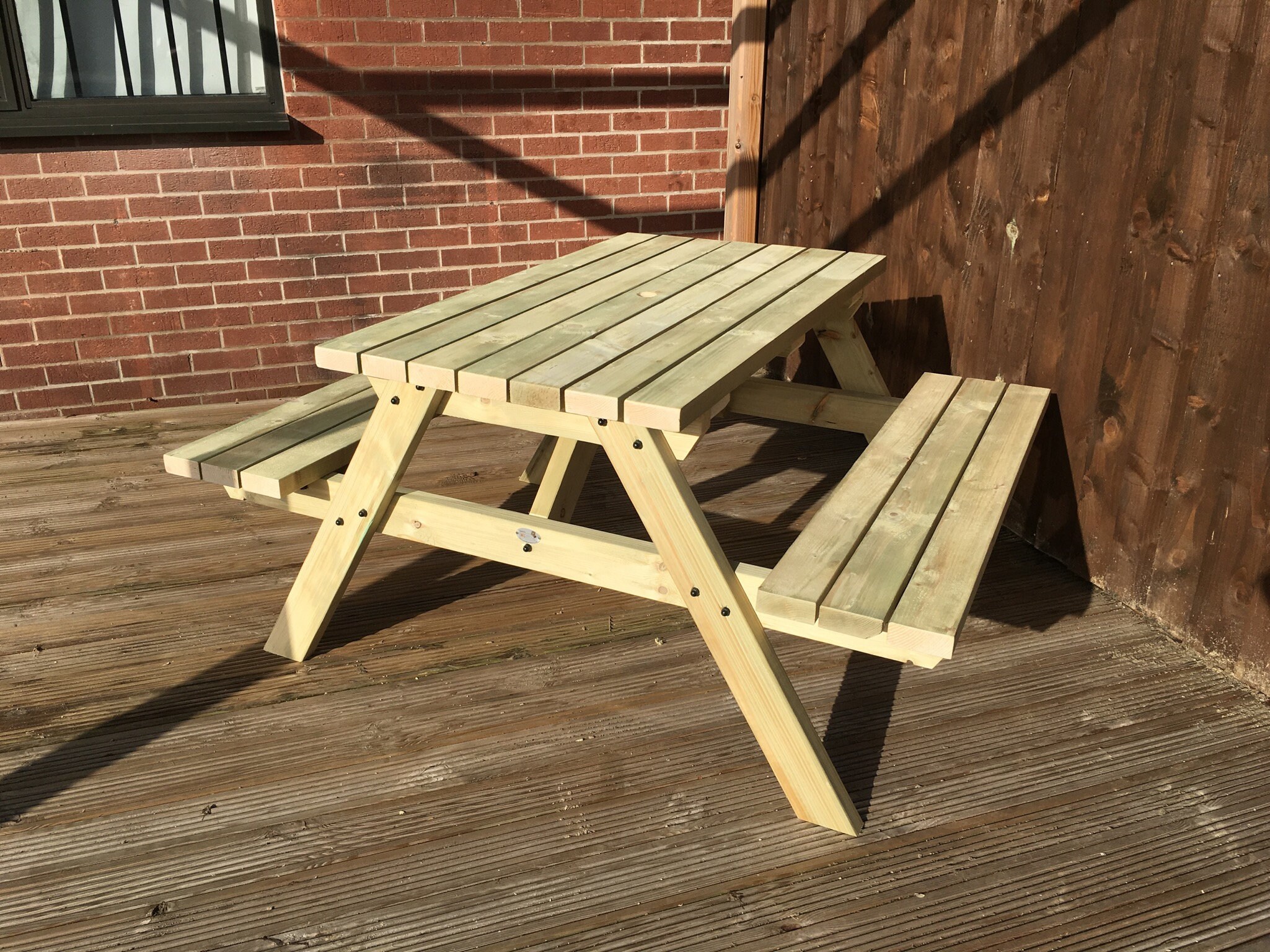 Wooden Picnic Table/bench 6ft Natural Colour Etsy