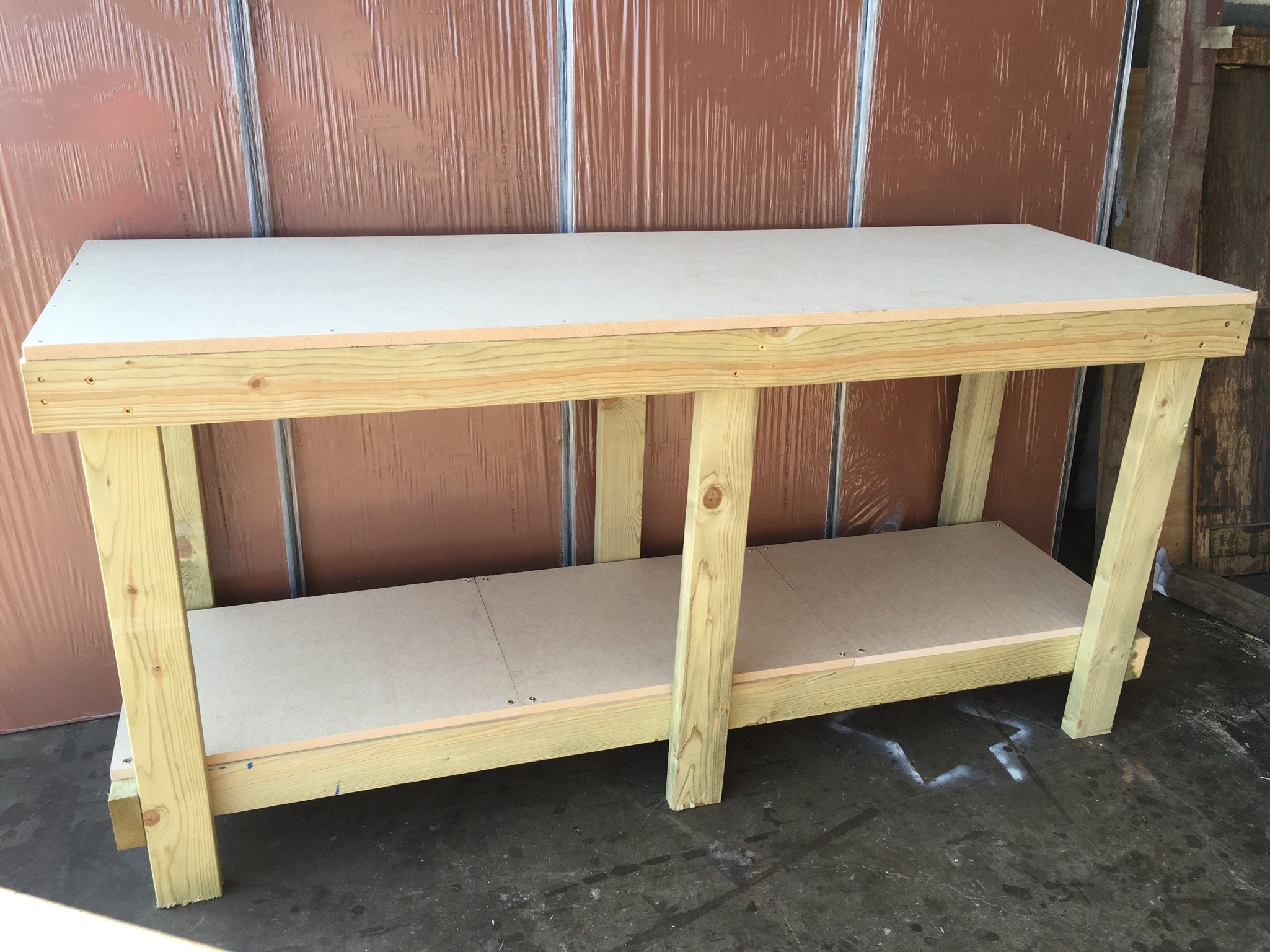 6ft MDF Top Wooden Workbench Etsy