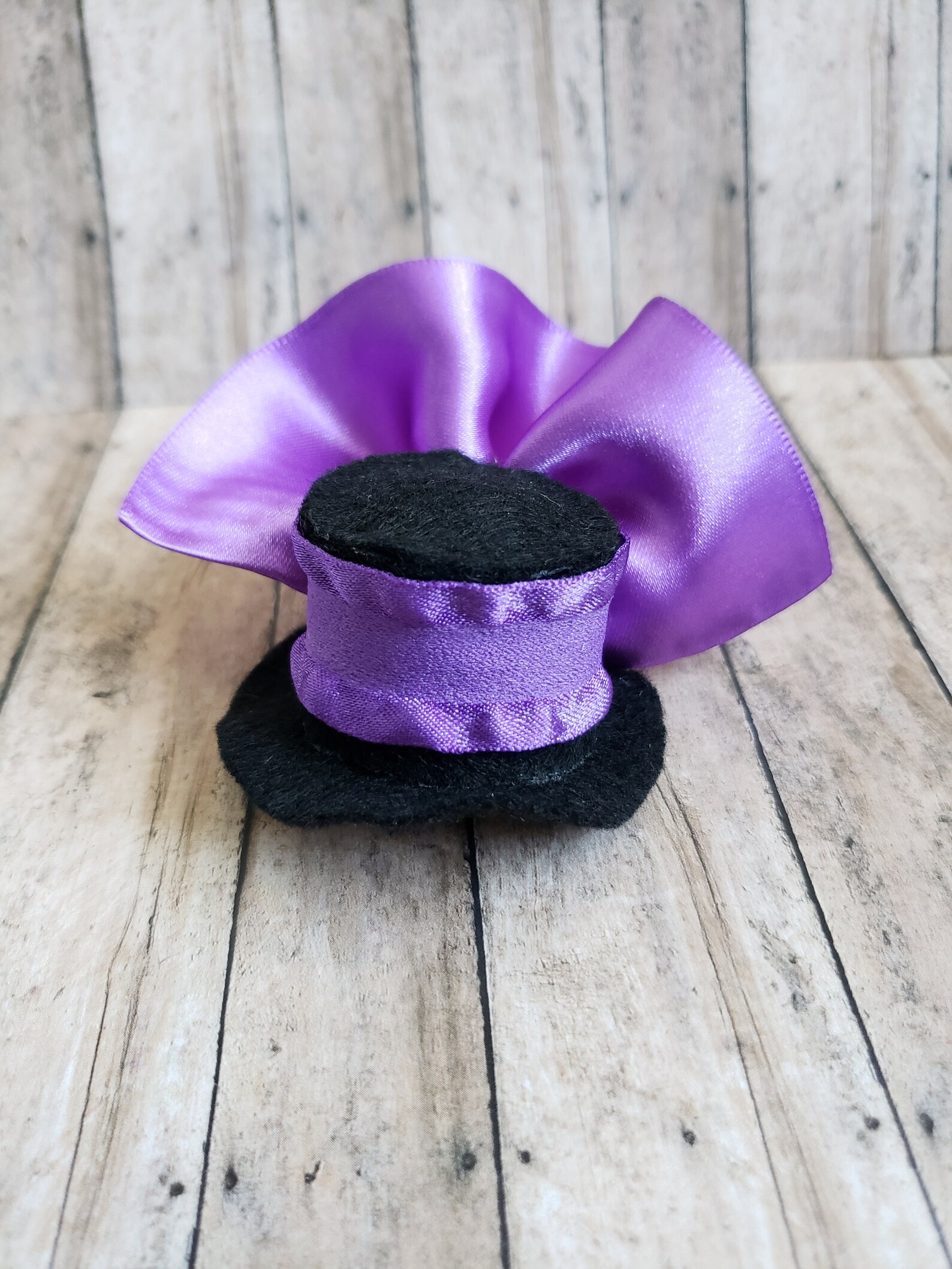 Purple Ribbon Flourish Tiny Top Hat Etsy