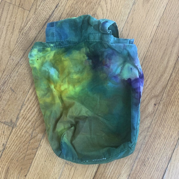 Tie Dye "Stash Bag" - Gifts Under 10, Makeup Bag, Tiny Tote Bag, Hippie Bag
