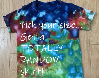 Tie Dye Adult Sizes Mystery Grab Bag - Get a cheap tie dye in your size!  Who knows what pattern or colors?  Great birthday gift!