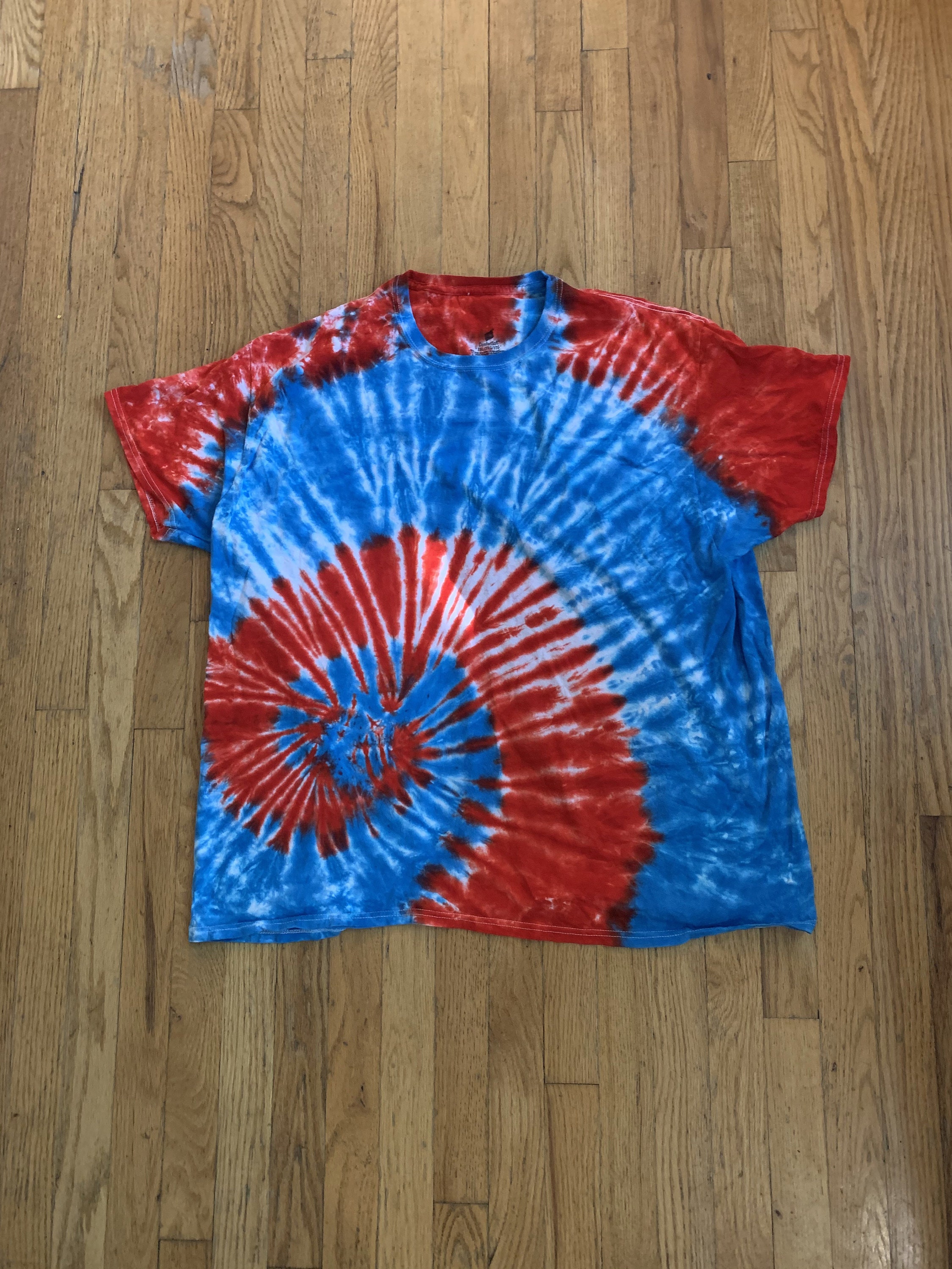 Adult Red White and Blue Spiral Tie Dye Shirt 4th of July Etsy