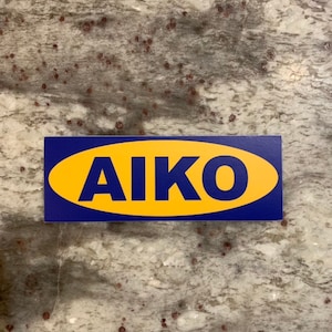 Extra Large Aiko Aiko Sticker - Grateful Dead, Jerry Garcia, Iko Iko, - 7.5&quot; x 2.68&quot;