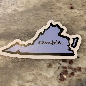 Virginia &quot;Ramble&quot; Sticker