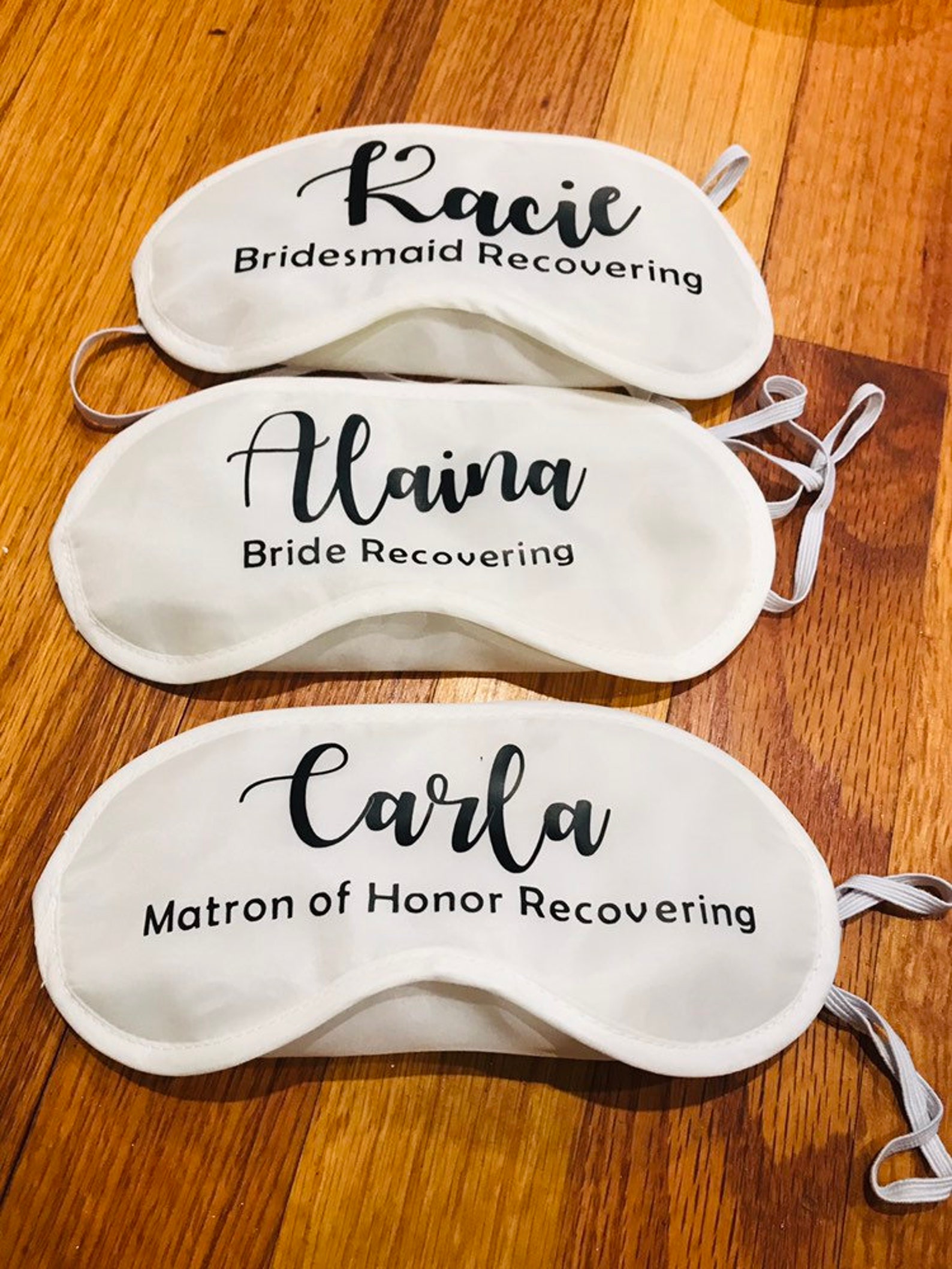 Custom and Personalized Eye Masks. Bridal Party Sleepover Etsy