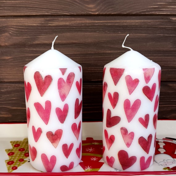 Set candele per San Valentino Decorazione candela a cuore Set regalo candela  per donna Regalo per San Valentino -  Italia