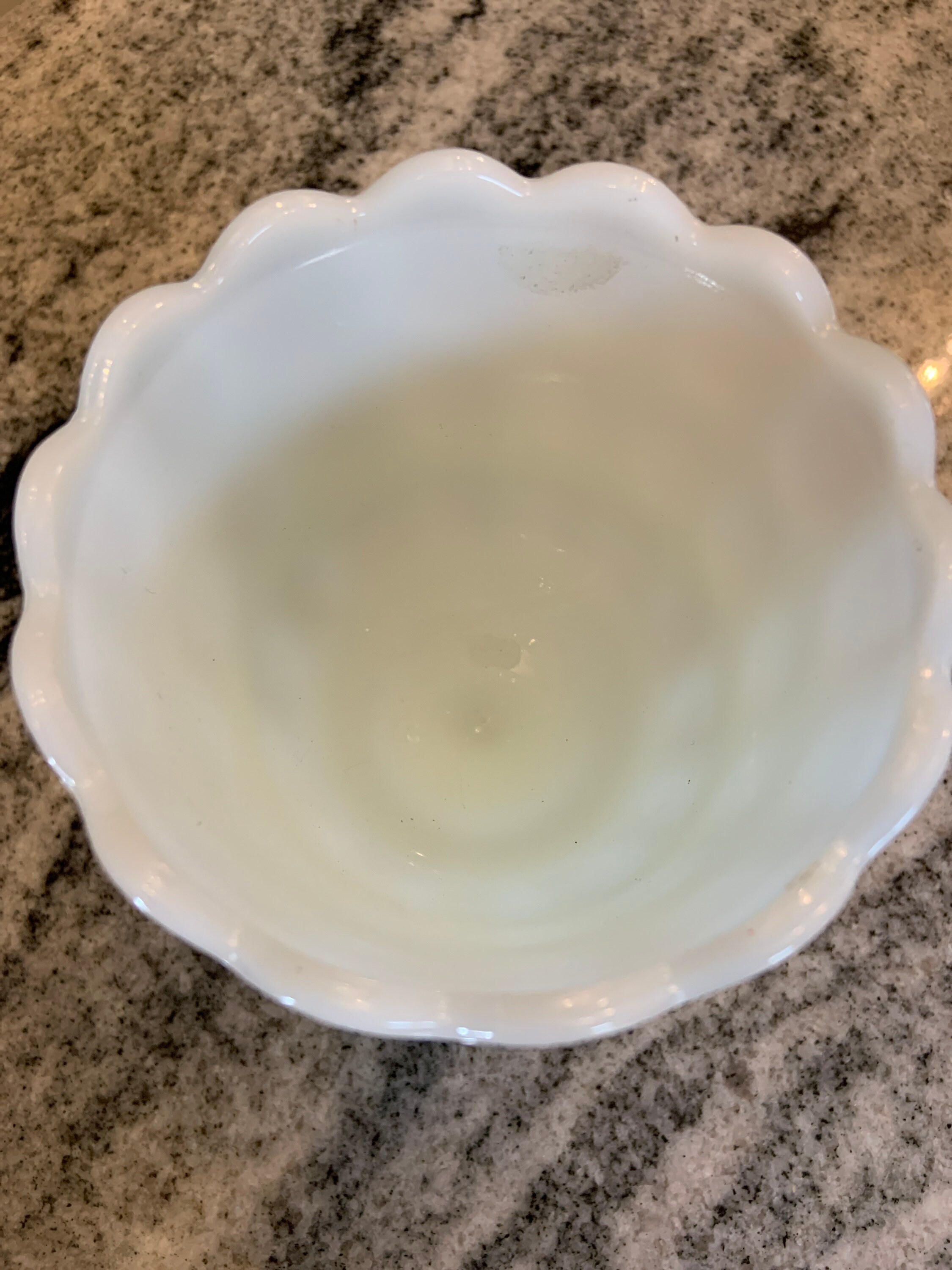 Pedestal milk glass bowl Etsy