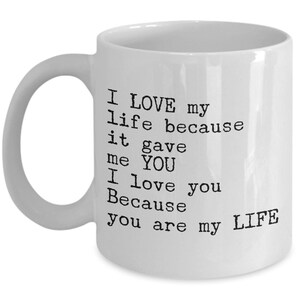 Gifts For Her Wife Coffee Mug Gifts for Wife I Love You Because Gifts for Wedding Anniversary Birthday Gifts for Wife Gift Coffee Mug Cup