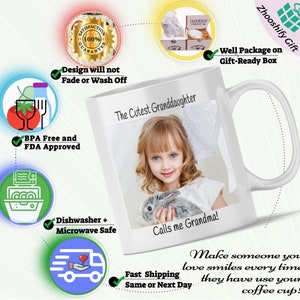 Personalized Photo Coffee Mug Custom Anniversary Gift, Mug With Photo/Text Cherish Memories with a Photo Mug Personalized immagine 10