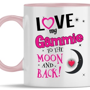 Gift for Gammie Coffee Mug, I love grandma Personalized Grandmother Name - Grammie, Mimi, Mawmay, Nonna, Nana, Meme, Mormor, Nainai, Yaya...