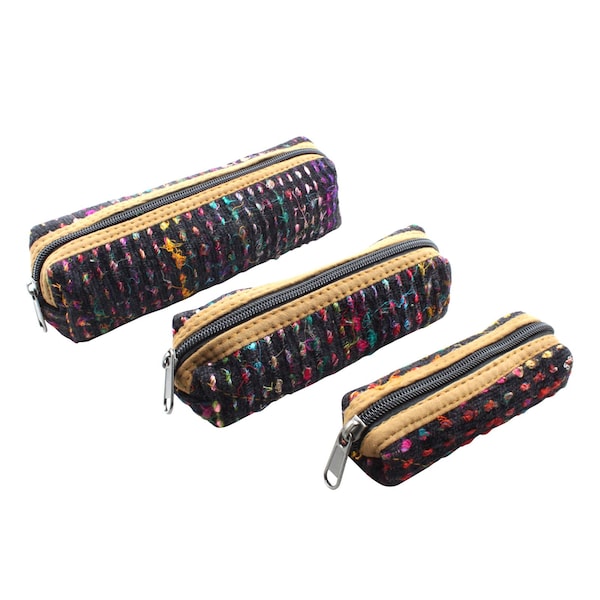 Cotton pencil case - colorful 01 - set of 3 - pencil case