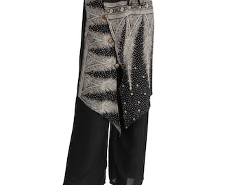 Harem pants - harem pants - Aladdin pants - model 03 - pattern 01 - black