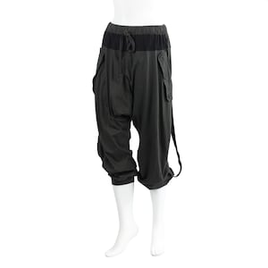 Harem pants - harem pants with gathers - Goa style - khaki-black - one size - jersey