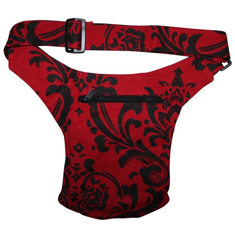 Belt bag John pattern rotblack belly pocket hip pocket