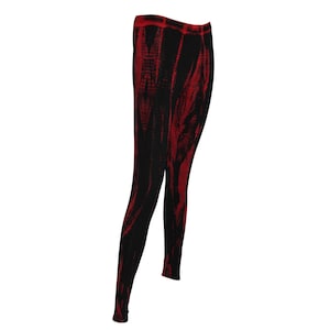 Leggings Batik Padrão 01 preto cereja vermelho