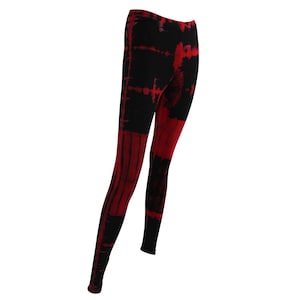 Leggings Batik Padrão 02 preto cereja vermelho