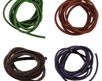 Leather bracelet - leather cord - leather strap - square - different colors